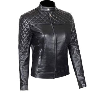 Chaquetas de cuero genuino para mujer de la mejor calidad Chaqueta corta popular para mujer - Product Image 2