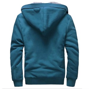 Sudadera con Capucha para Hombre, Otoño/Invierno, 100% Algodón Lavado, Corte Holgado, con Cierre, Informal, de Forro Polar, Color Sólido, Cálida y Transpirable - Product Image 2