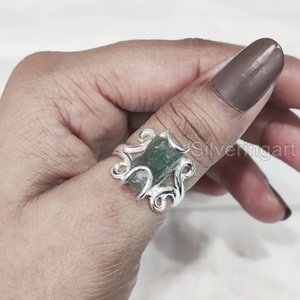 Bague pour femme en pierre brute, Tanzanite naturelle, bijou de Noël de décembre, bague hippie en fil, bijoux en argent sterling 925 - Product Image 2