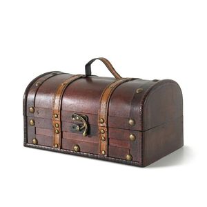 Natural Vintage-Inspired <b>Wood</b> Craft <b>Gift</b> Box for Christmas Decoration Polished Jewellery and Cosmetic Box for Home Room Decor - Product Image 1