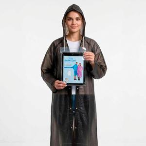 Cape unisexe en polyester réutilisable, imperméable et ajustable |   Écologique, portable, séchage rapide, taille XL |   Couleurs multiples | - Product Image 4