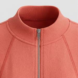 Conjunto Deportivo de Dos Piezas para Mujer, Color Sólido, 100% Algodón, Transpirable y Cómodo, con Cuello Alto, para Ropa Deportiva de Invierno - Product Image 4