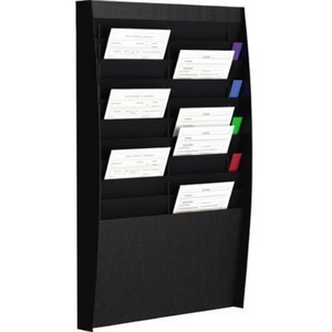 Black <b>Polystyrene</b> A4 Paperflow Brochure Holder 54.4 X 86.5 X 10.6 cm 20 Compartments - Product Image 2