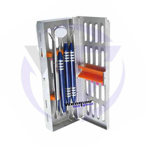 Kit de Diagnóstico para Clínica Dental con 4 Instrumentos de Acero Inoxidable: Espejo, Raspador, Pinzas, Estuche Manual de Acero, Herramientas Dentales - Product Image 5