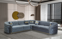 Nouveau Design Sur Mesure Luxe Noir Rouge Violet Gris Beige Mobilier Commercial Salon Canapé d'Angle Modulable