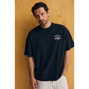 GRIMELANGE SAMANTHO T-shirt pour homme en coton biologique doux avec détails imprimés lavés - Product Image 1