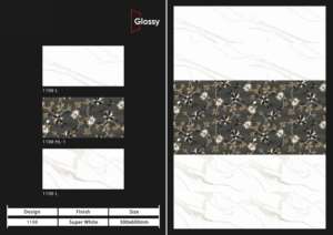 Azulejos de cerámica para pared de 300x600 mm, diseño expresivo, para baño y cocina, acabado brillante o mate, superficie con efecto de azúcar tallado, diseño de pared interior de lujo. - Product Image 2