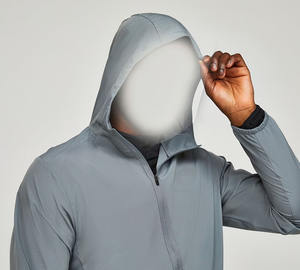 Veste coupe-vent d'été pour homme, design personnalisé, respirante, en polyester, séchage rapide et imperméable, avec capuche, grandes tailles - Product Image 6