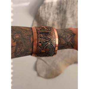 Elaine Becenti Fashion Cuff Bracelet <b>Copper</b> Story Teller - Product Image 2