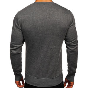 KIVOTECH Crew Neck <b>Thick</b> Sweatshirts <b>Hoodies</b> for <b>Mens</b> Custom Embroidery Screen Print Boxy Fit Sweatshirts Manufacturer - Product Image 2