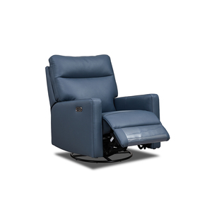 <span class=keywords><strong>Fauteuil</strong></span> inclinable moderne en cuir italien avec demi-cuir Mastrotto, 360 °   <span class=keywords><strong>Fauteuil</strong></span> pivotant inclinable électriquement avec chargement USB Type-C - Product Image 3