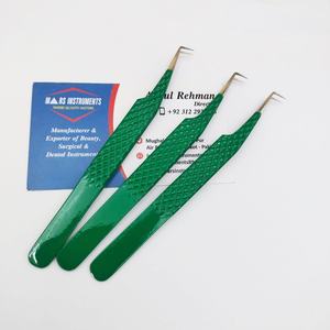 Pince à cils professionnelle à 90 degrés Outil d'extensions de cils en acier inoxydable Embouts de volume en fibre pointue - Product Image 5