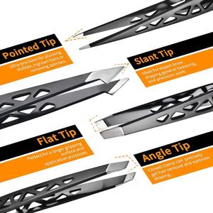 Depilación profesional personalizada de acero inoxidable, pinzas para cejas, Clip dorado, herramientas de maquillaje de belleza para mujeres - Product Image 5