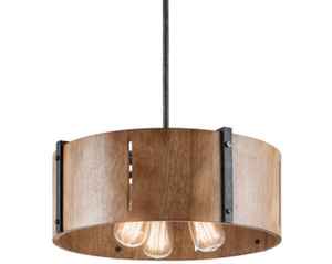 Lampe suspendue en bois au design moderne, couleur kaki foncé, luminaire décoratif d'intérieur, idéal pour un hôtel, un Restaurant ou une maison - Product Image 6