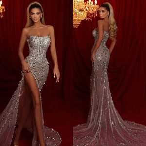 Respirant antistatique fente latérale Spandex sans manches A-ligne parole longueur robe en mousseline de soie pour adultes club et soirées mariage - Product Image 5