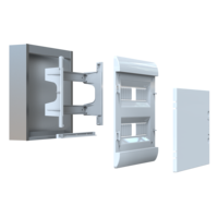 Boîte de distribution en métal ABS PC 330x370x107 mm, capacité 24 MCB, IP40, boîte à fusibles encastrée