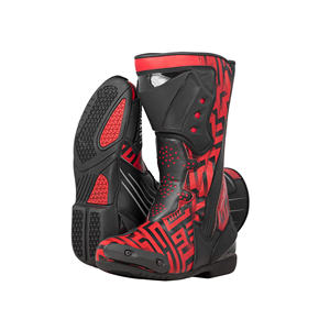 Bottes de moto en cuir véritable pour homme - Style classique de coureur vintage, haute qualité, couleurs et tailles personnalisables - Product Image 3