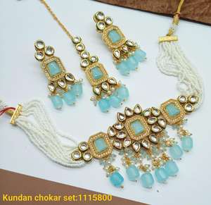 Indian Traditional Ethnic Gold Plated Copper Bridal Wedding Jewelry <b>Set</b> for Women Party & Engagement <b>Earrings</b> <b>and</b> <b>Necklace</b> <b>Set</b> - Product Image 4