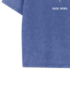 T-shirt en coton lavé surdimensionné personnalisé par le fabricant, bleu vintage, délavage acide, streetwear lourd, tee-shirt vierge à impression graphique pour hommes - Product Image 4