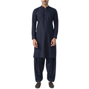 Venta directa de fábrica de poliéster/algodón para hombre, ropa informal larga para fiesta, boda, musulmán paquistaní, Shalwar Kameez - Product Image 1