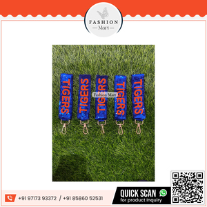 Fashion Mart Orange Blue Lentejuelas Correa con cuentas para bolsos-Tamaño personalizable de alta calidad y diseño duradero de etiqueta para Team Pride - Product Image 4