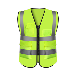 Chaleco DE SEGURIDAD reflectante amarillo fluorescente al por mayor para adultos logotipo personalizable ANSI Clase 2 para trabajo de ingeniero - Product Image 4