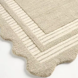 Brighten Any Room with the Hand Tufted <b>Scalloped</b> Scottie <b>Rug</b> Designed for Comfort Style and Whimsical Pet Inspired Decor - Product Image 1