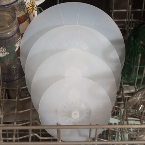 Ensemble de 5 couvercles en silicone réutilisables à ventouse pour bols et casseroles, avec poignées emboîtables naturelles et écologiques, conformes aux normes alimentaires - Product Image 6
