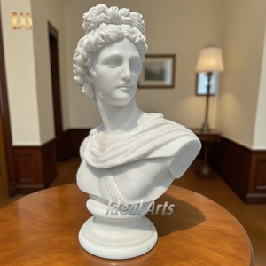 <span class=keywords><strong>Scultura</strong></span> decorativa elegante fatta a mano in marmo greco a testa di <span class=keywords><strong>Apollo</strong></span> statua per soggiorno ufficio - Product Image 3