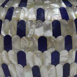 Maceta Moderna de Mármol con Madreperla, Obra de Arte Hecha a Mano, Centro de Mesa de Piedra Natural para Oficina, Floreros para Cualquier Ocasión - Product Image 6