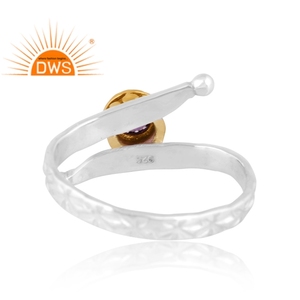 Meilleure vente bague empilable en argent sterling fin avec améthyste naturelle bijoux personnalisés pour femmes cadeau pour elle - Product Image 4
