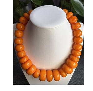 Gland de perles en bois Collier en corne de buffle naturelle Produit indien fait à la main - Product Image 4