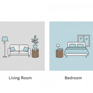 Round Side Table | Modern Solid Wood End Table Furniture | Living Room <b>Bedroom</b> Home Office Hotel Use | Durable Design - Product Image 4