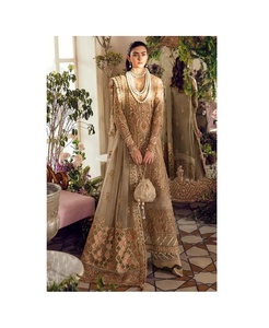 Trajes de gasa bordados Descosidos Colección de Bodas de 3 piezas Los últimos trajes Punjabi paquistaníes Salwar Kameez - Product Image 4