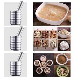 Cuenco de mortero tradicional Recipiente de molienda de aluminio Okhali Musal con mortero de metal para triturar hierbas y especias Precio bajo - Product Image 3