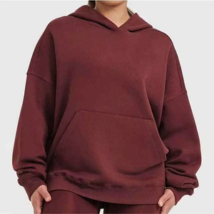 Sudadera Larga Extra Grande para Mujer, Tela de Terciopelo Suave y Cálida, Corte Holgado Informal, Estilo Urbano, Uso Diario en Invierno - Product Image 1