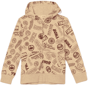 เสื้อกันหนาวมีฮู้ดสำหรับเด็กผ้าคอตตอนผสมผ้าโพลีผสมผ้าหนาสีดำเทคนิคการทอพิมพ์โลโก้ - Product Image 1