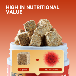 อาหารปลาโปรตีนสูงจากโรงงาน YEE ขายส่ง อาหารปลาหนอนเลือดแช่แข็งอบแห้งจากธรรมชาติ - Product Image 4