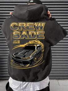 Sweat à capuche imprimé personnalisé pour hommes respirant confortable coton polaire/polyester pull/fermeture éclair style baggy brodé hiver - Product Image 2