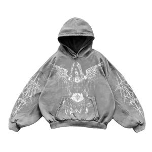 OEM Heavyweight Cotton Solid Knitted Hoodie Rhinestones Streetwear Unisex Winter Pullover Fashion for Modern Street Style - Product Image 2