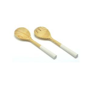 Ensembles de couverts en bois de bambou et résine blanche pour prix de gros ensembles de couverts au design unique taille personnalisée en bois naturel couleur - Product Image 1