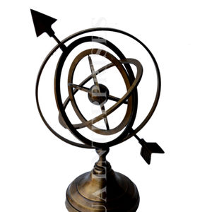 Esfera armilar de estilo de imitación antiguo de 12 pulgadas, globo de latón macizo, artesanía de Metal náutico, niquelado negro único - Product Image 1