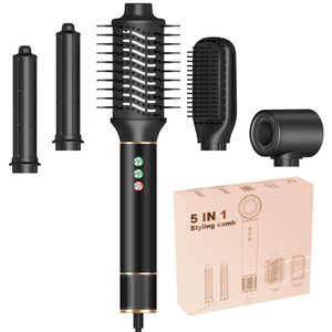 Outil de coiffage multifonctionnel 1000W, nouveau 5 en 1, brosse à air chaud, boucleur et lisseur de cheveux, moteur CC, ions négatifs, sèche-cheveux - Product Image 5