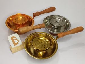Brûleur d'encens indien en bois doré, fait à la main, écologique, cyprès, aromathérapie, religieux - Product Image 3