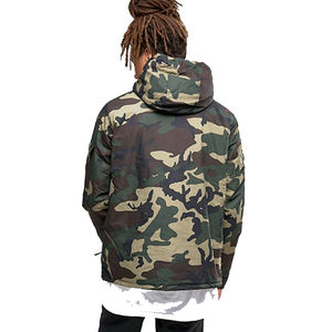 Windbreaker Jacket <b>Camouflage</b> Letter Denim Waterproof Windproof Pockets Multiple Storage Zipper Interior Exterior Practical - Product Image 2