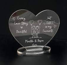 Soporte de bloque Modelo de amor con mensajes personalizados Regalo único y conmovedor Celebra momentos preciosos de la vida con los seres queridos - Product Image 2