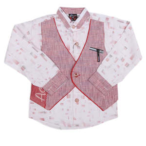 Chemise décontractée à manches longues pour garçons - Rose - Product Image 3