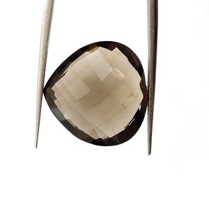 2 piezas de cuarzo ahumado natural 20x20mm en forma de corazón Briolette Cut 35,1 Cts Iroc Sales Piedra preciosa de topacio ahumado de alta calidad US $22,16 - Product Image 2