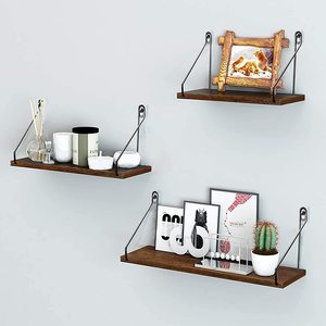 Estantes de Almacenamiento de Acero Inoxidable Tallados en Madera para Montar en la Pared, para Joyería, Macetas, Sala de Estar, Cocina, Oficina - Sostenible - Product Image 4