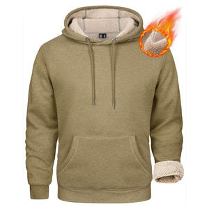 Pull-over doublé polaire Sherpa lourd pour hommes Sweat-shirt d'hiver avec capuche épaisse Pull-over d'hiver confortable - Product Image 4